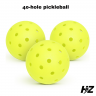 Neon Yellow 40-Hole Rotational Molded Competition-Grade Pickleball