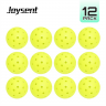 Neon Yellow 40-Hole Rotational Molded Competition-Grade Pickleball