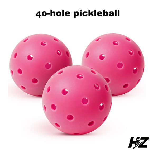 40-Hole Rotational Molded Competition-Grade Pickleball Pink