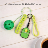 Mini Pickleball and Paddle Keychain Bag Charm Gift