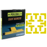 Yellow pickleball court markers portable boundary line set in compact storage box
