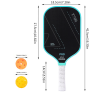 T700 carbon fiber pickleball paddle dimensions 41.5 cm long with 16 mm honeycomb core and carbon friction surface