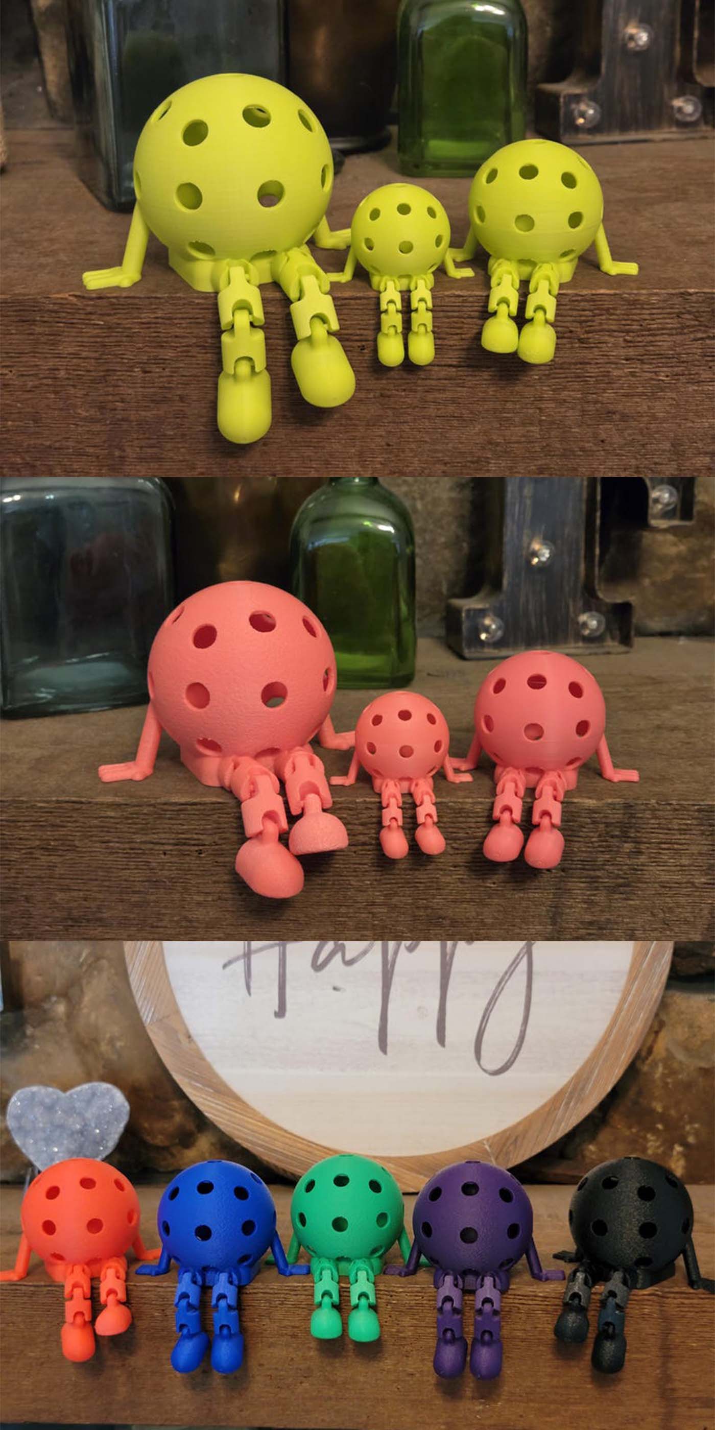 Mini pickleball Friend Keychains ornaments bag charms