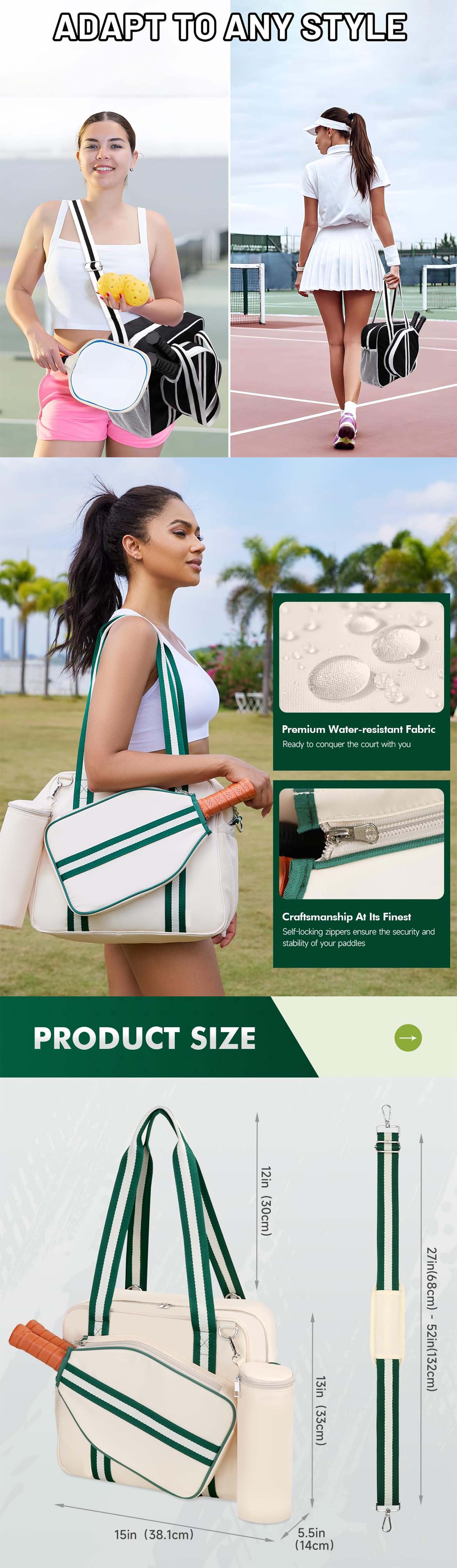 Stylish Pickleball Tote Bag