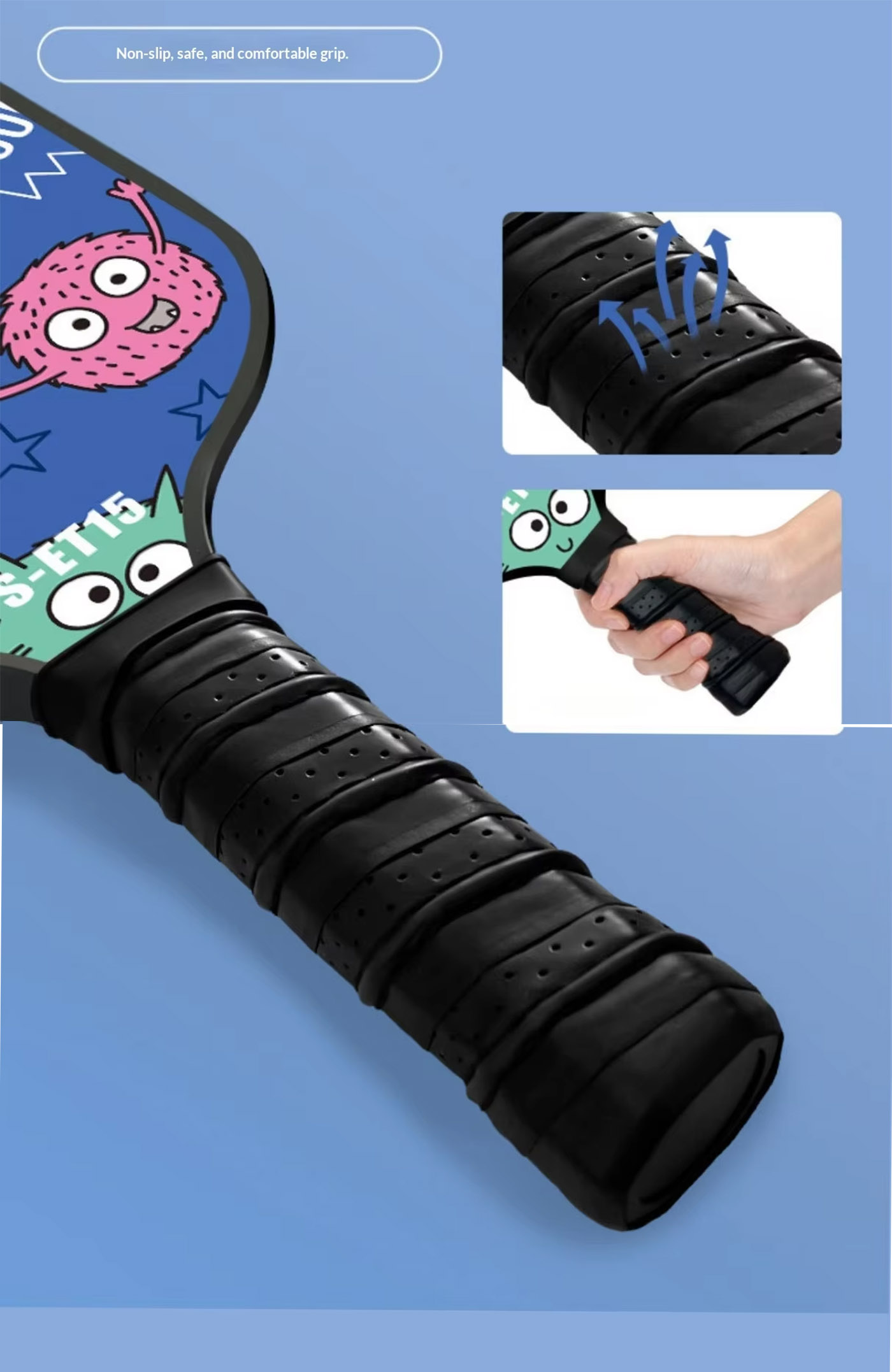 Kids Pickleball Paddle – 16 Fun Cartoon Designs, Lightweight Junior Paddle for Big Fun