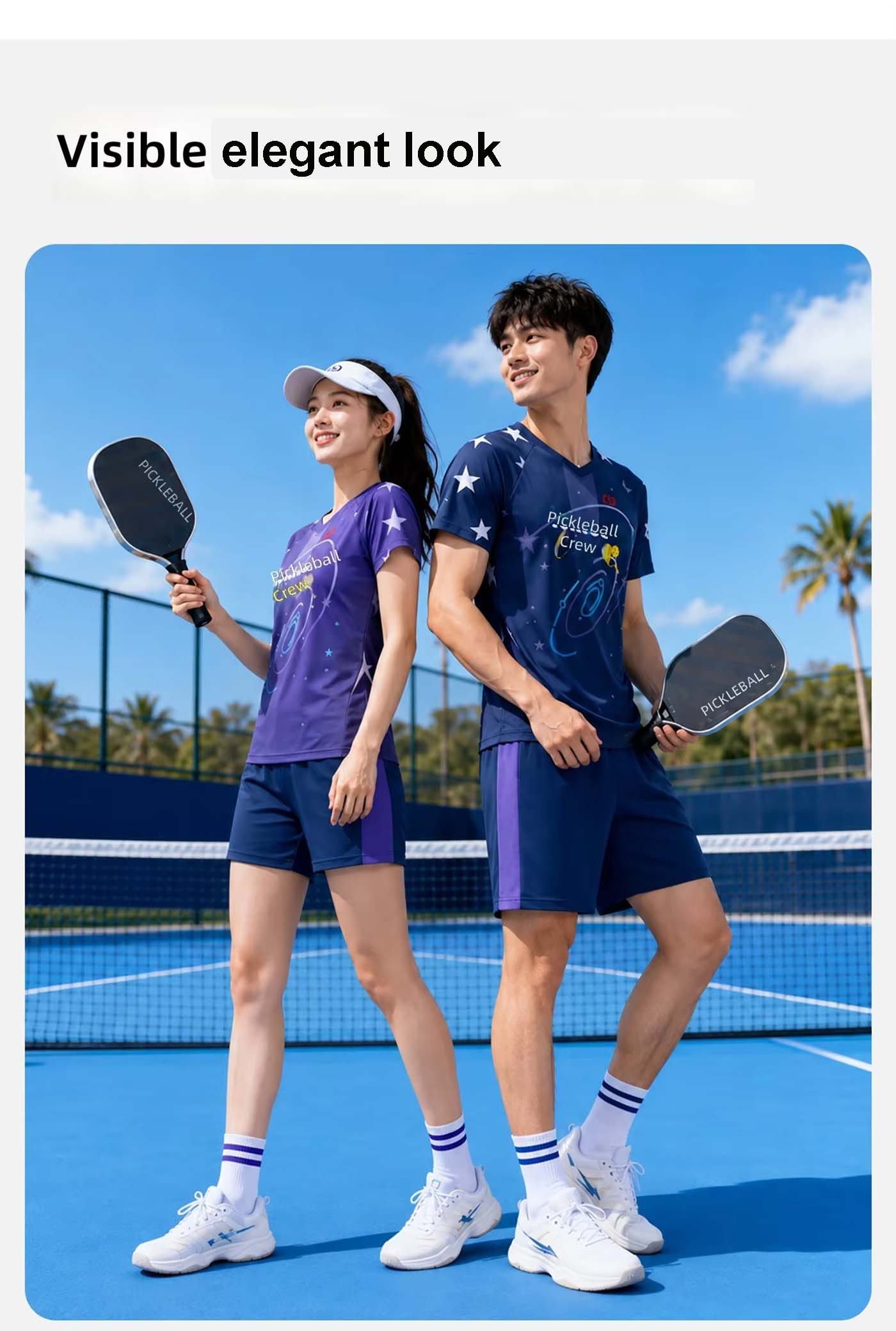 Custom Pickleball Team Uniforms T shirts and shorts for Men and Women
