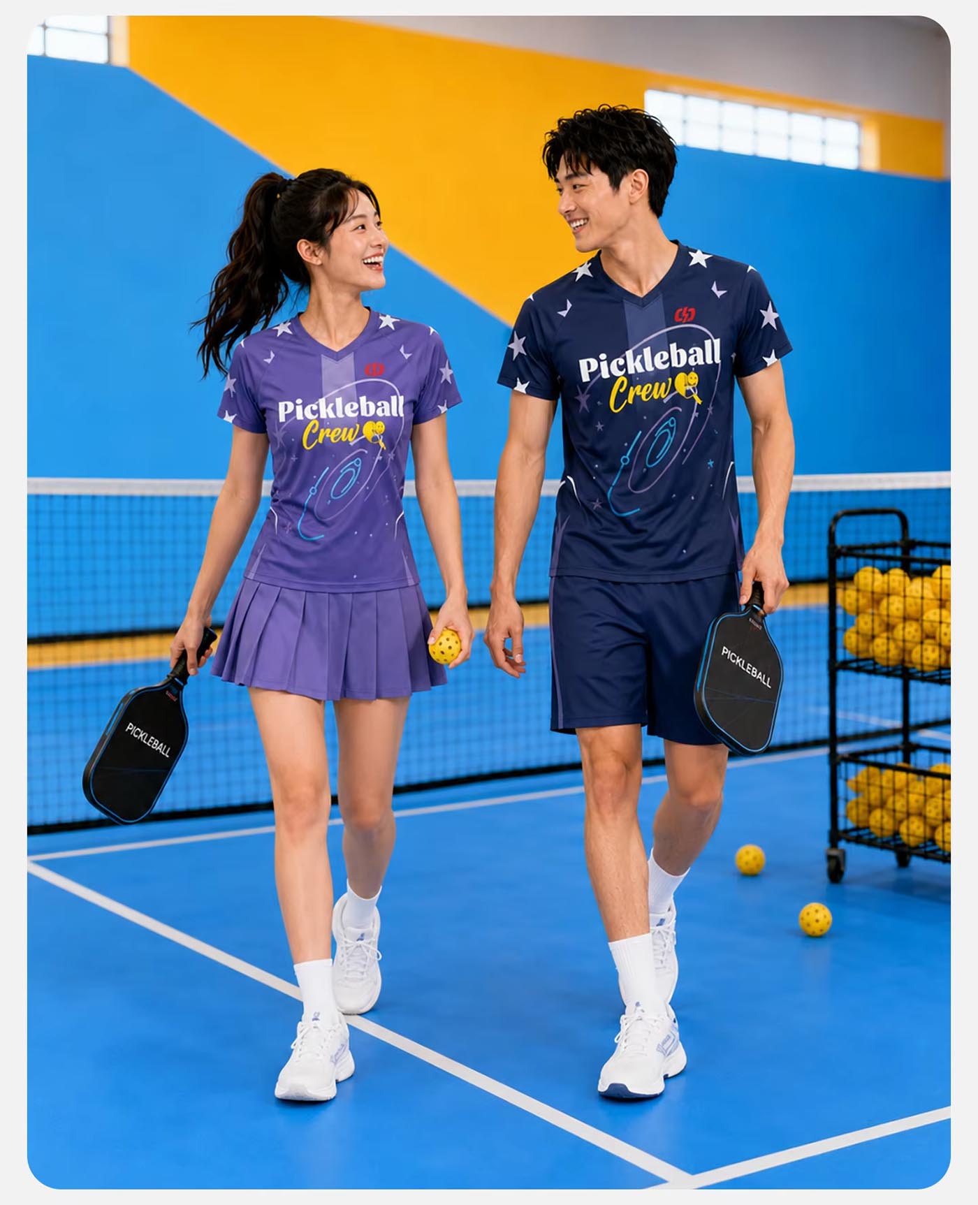 Custom Pickleball Team Uniforms T shirts and shorts for Men and Women