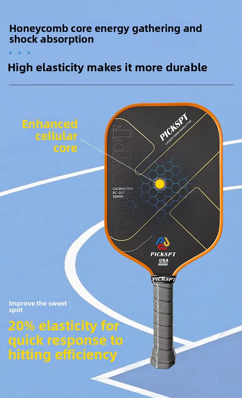 USA-certified generation Foam-core Pickleball Paddle T700 Carbon-fiber RC-007 Model Customizable Size for International
