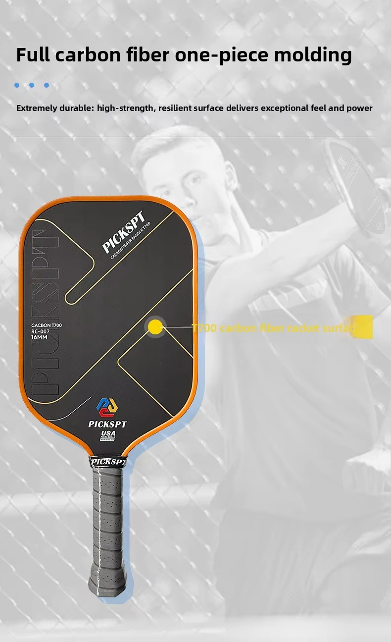 USA-certified generation Foam-core Pickleball Paddle T700 Carbon-fiber RC-007 Model Customizable Size for International
