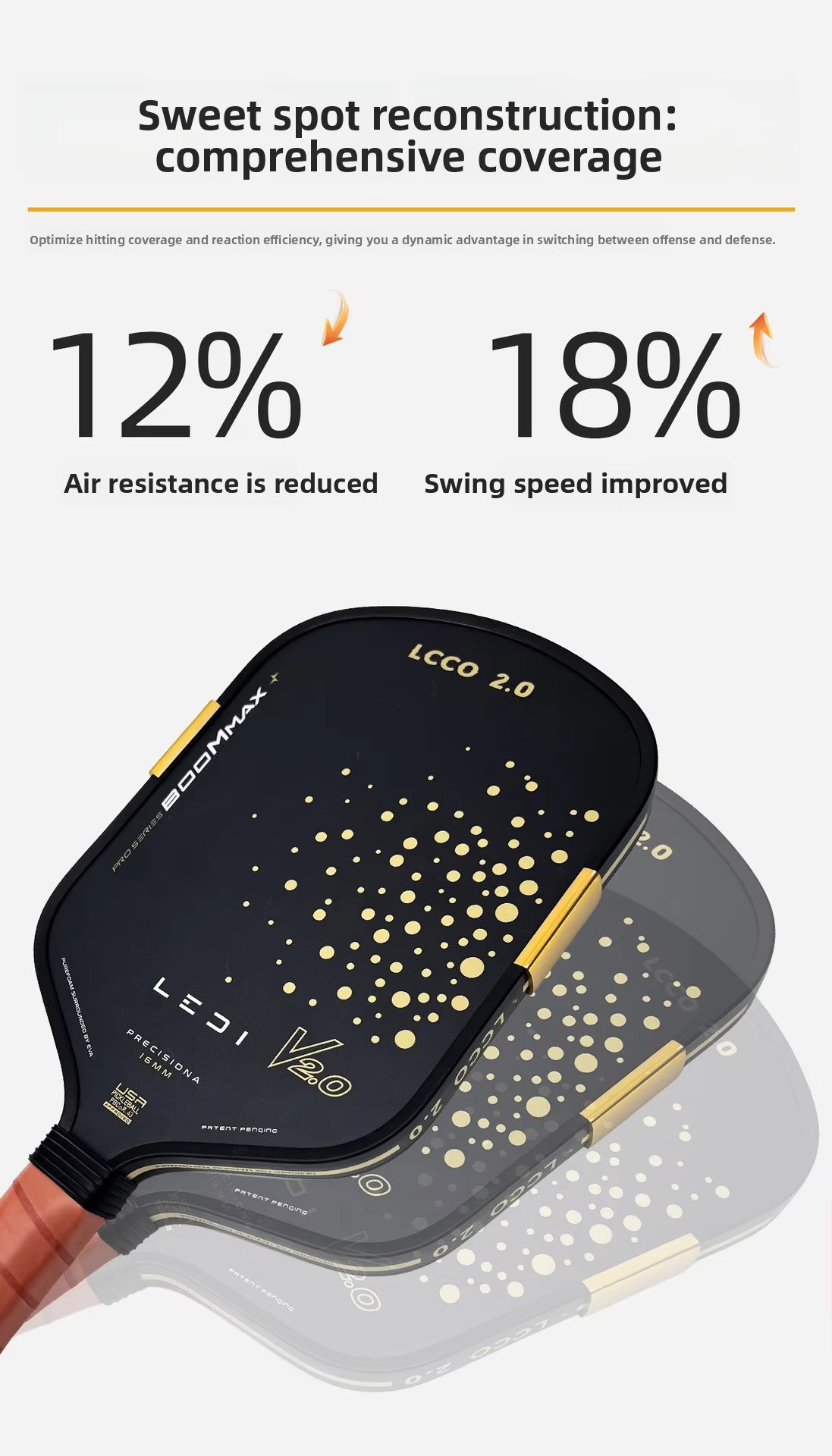 Cross-border Exclusive Pickleball Paddle Carbon Fiber 16mm EPP Foam Core 225-235g USA Approved In-stock Wholesale