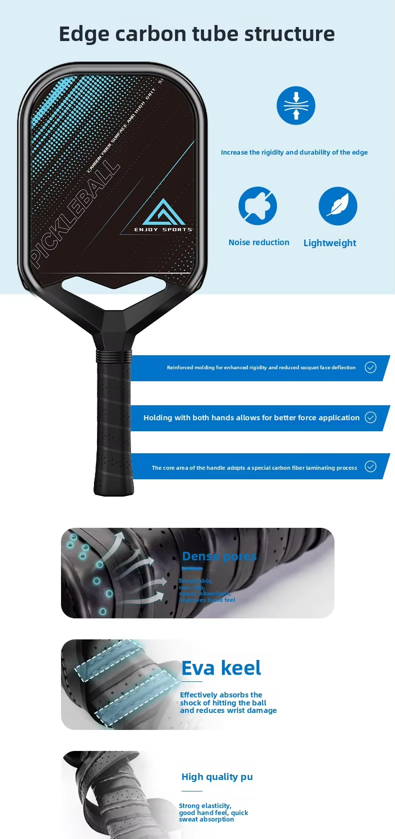 Source-factory Cross-border OEM Custom-made High-end Pickleball Paddle New T700 Carbon Fiber Customized Packaging