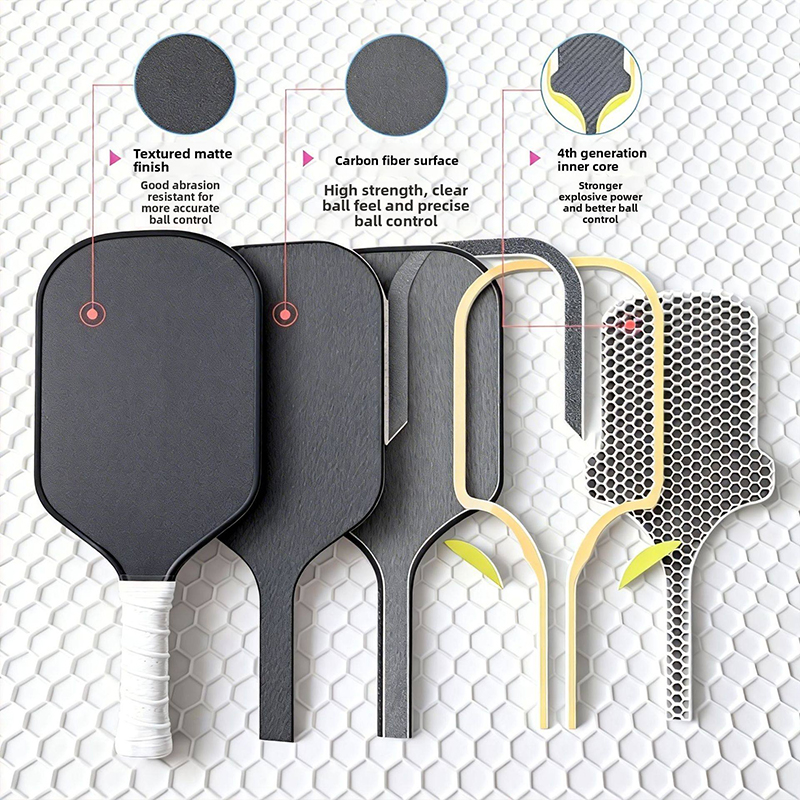 Competition Grade for Racket Factory Custom T700 Carbon Fiber Cloth Matte Generation Inner Core Pickleball