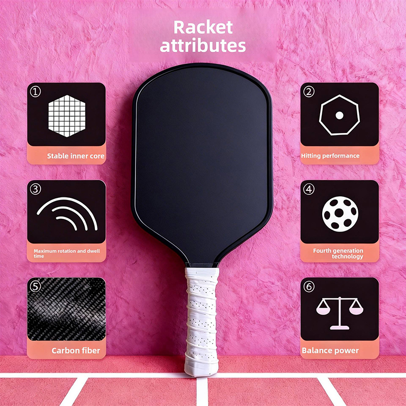 Competition Grade for Racket Factory Custom T700 Carbon Fiber Cloth Matte Generation Inner Core Pickleball