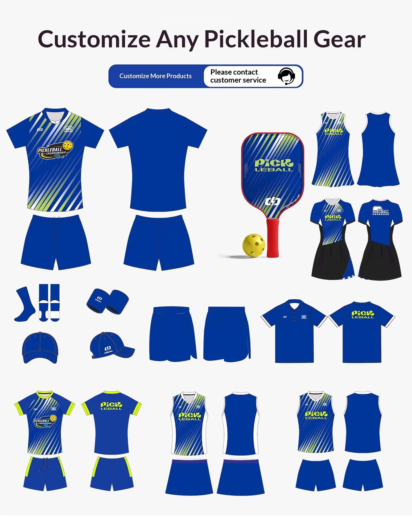 Custom Pickleball Uniform Set – Quick-Dry T-Shirt