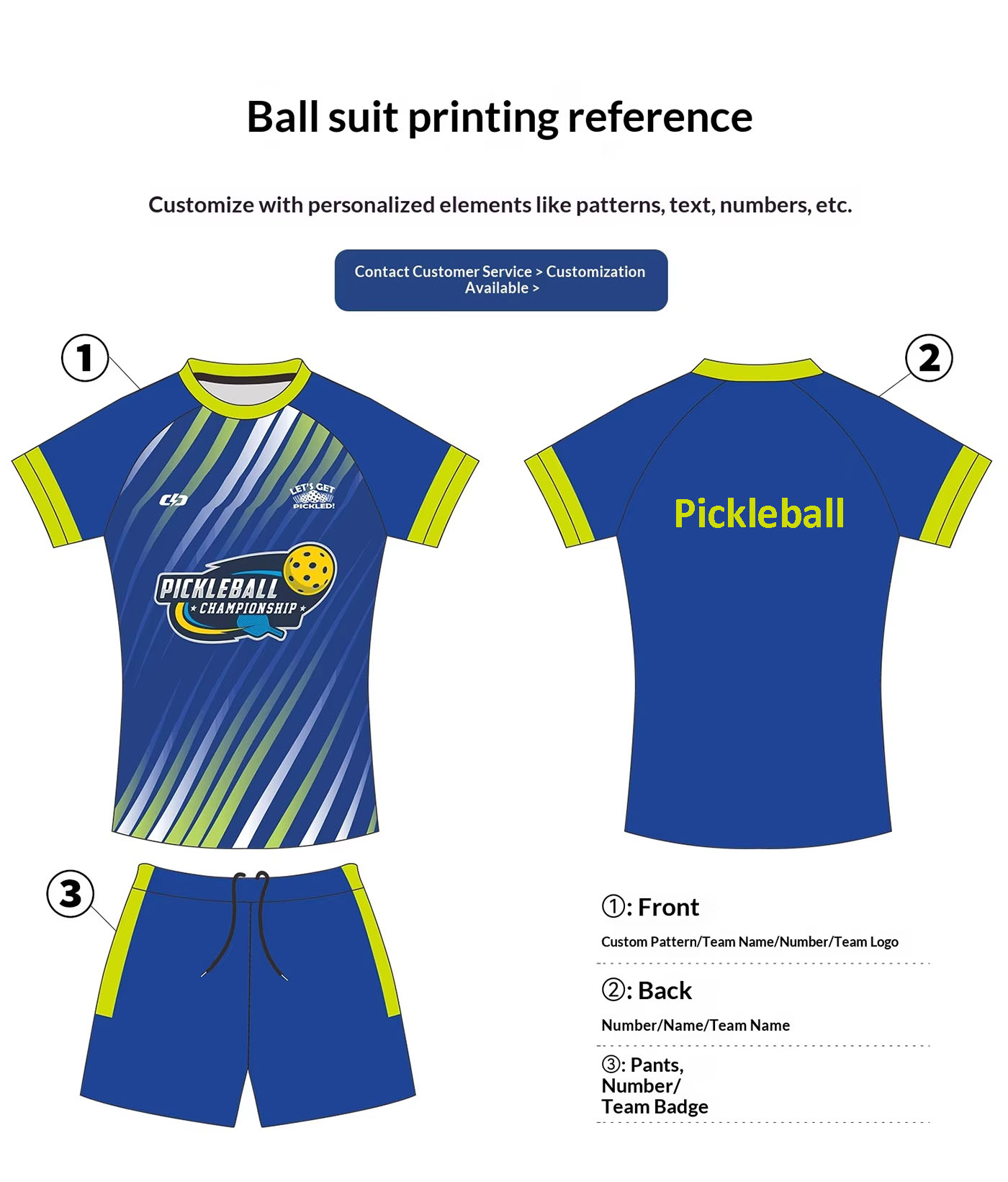 Custom Pickleball Uniform Set – Quick-Dry T-Shirt