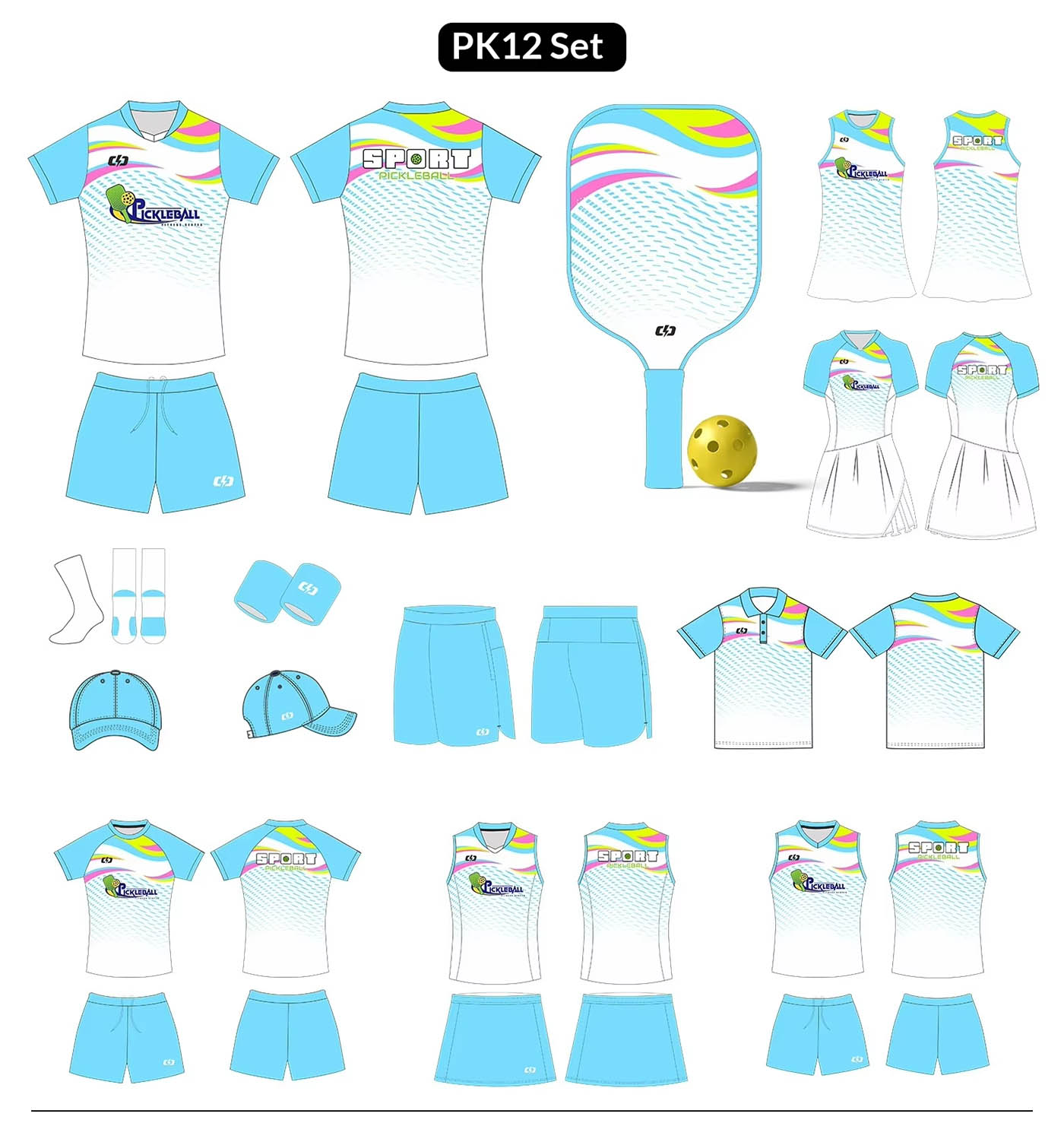 Custom Pickleball Uniform Set – Quick-Dry T-Shirt