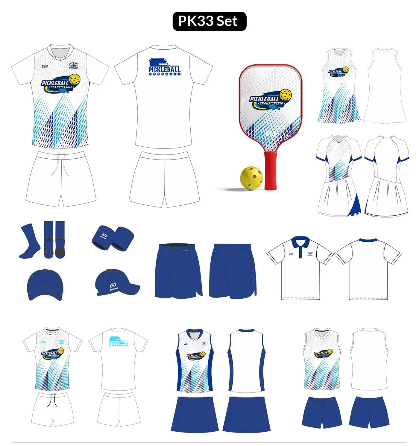 Custom Pickleball Uniform Set – Quick-Dry T-Shirt