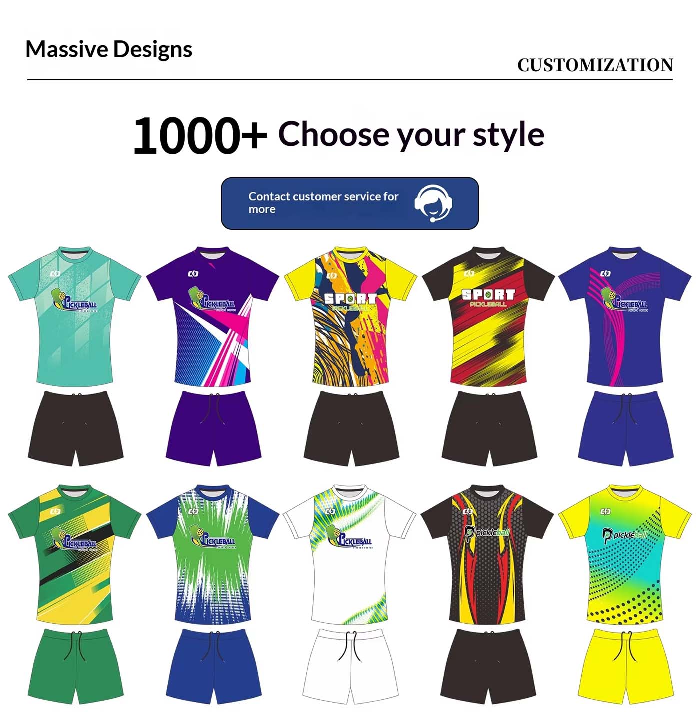 Custom Pickleball Uniform Set – Quick-Dry T-Shirt