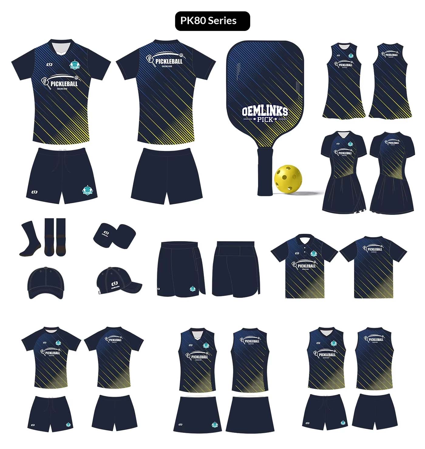 Custom Pickleball Uniform Set – Quick-Dry T-Shirt