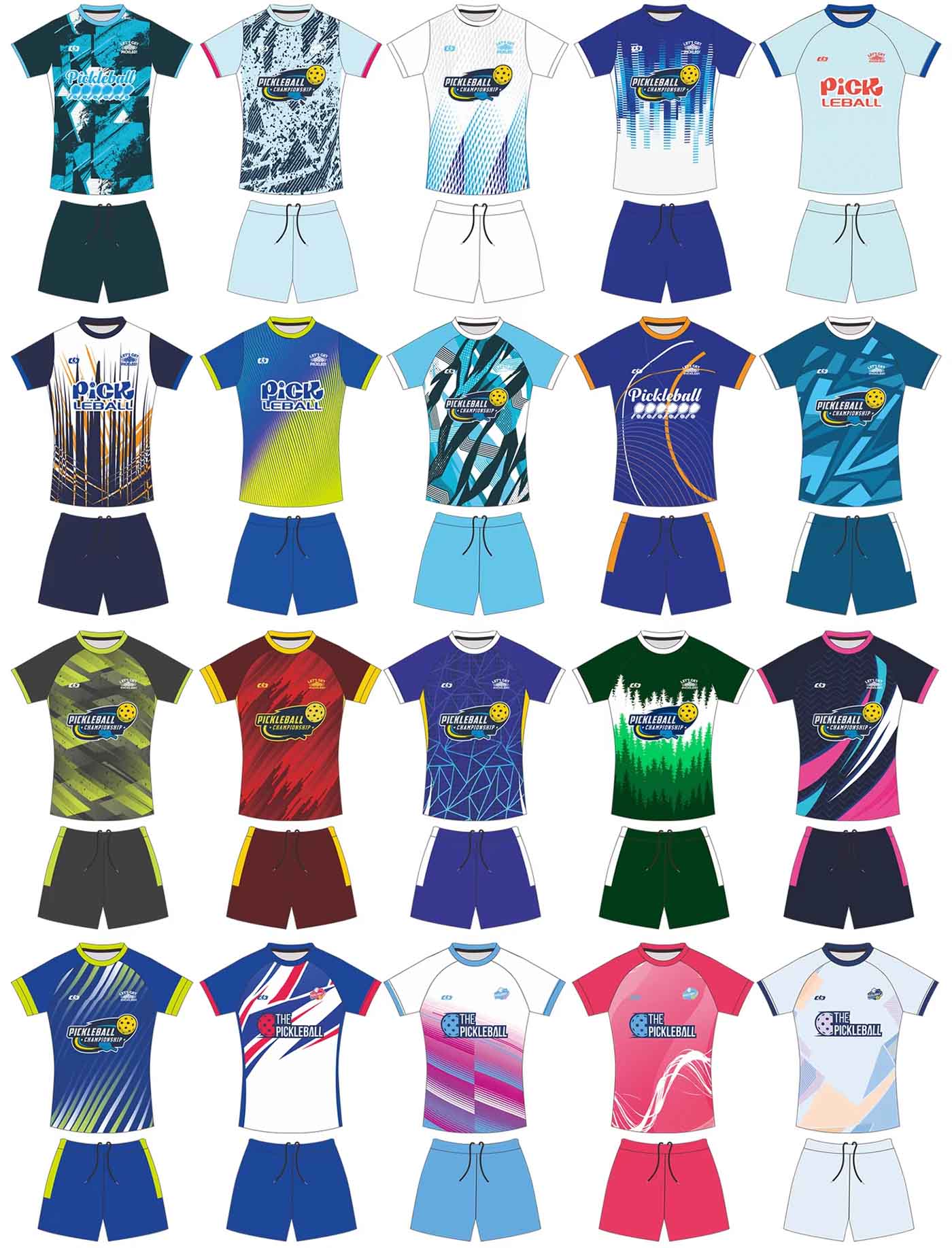 Custom Pickleball Uniform Set – Quick-Dry T-Shirt