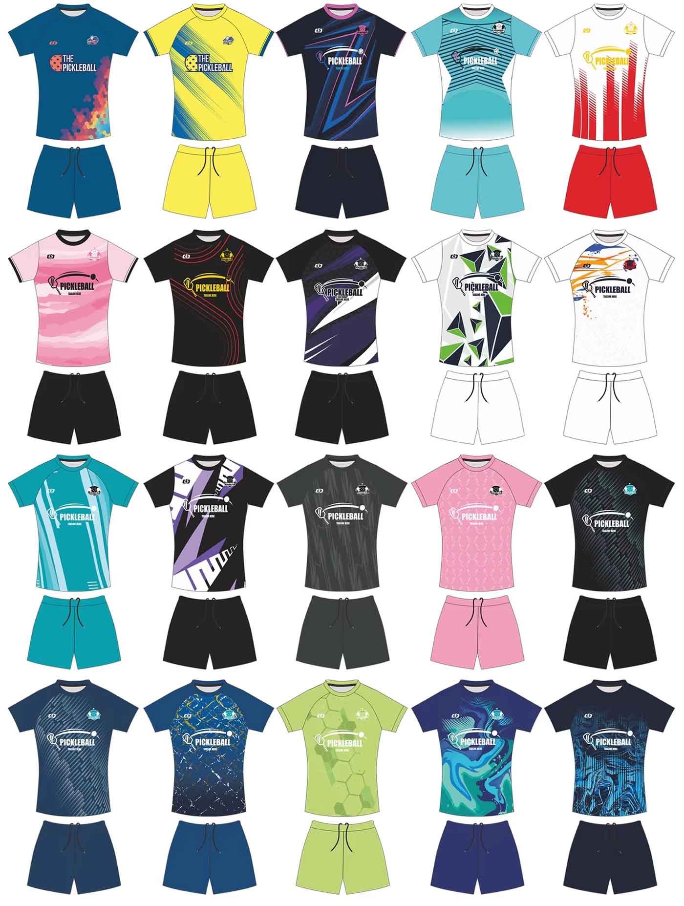 Custom Pickleball Uniform Set – Quick-Dry T-Shirt