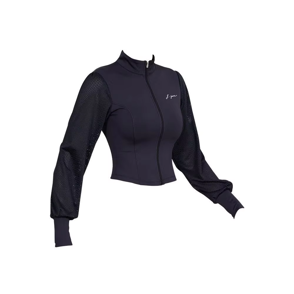 Women Custom Outdoor Sun Protective Breathable Stand Collar Long Sleeve Pickleball Jackets Retro Slim Fit Quick Dry
