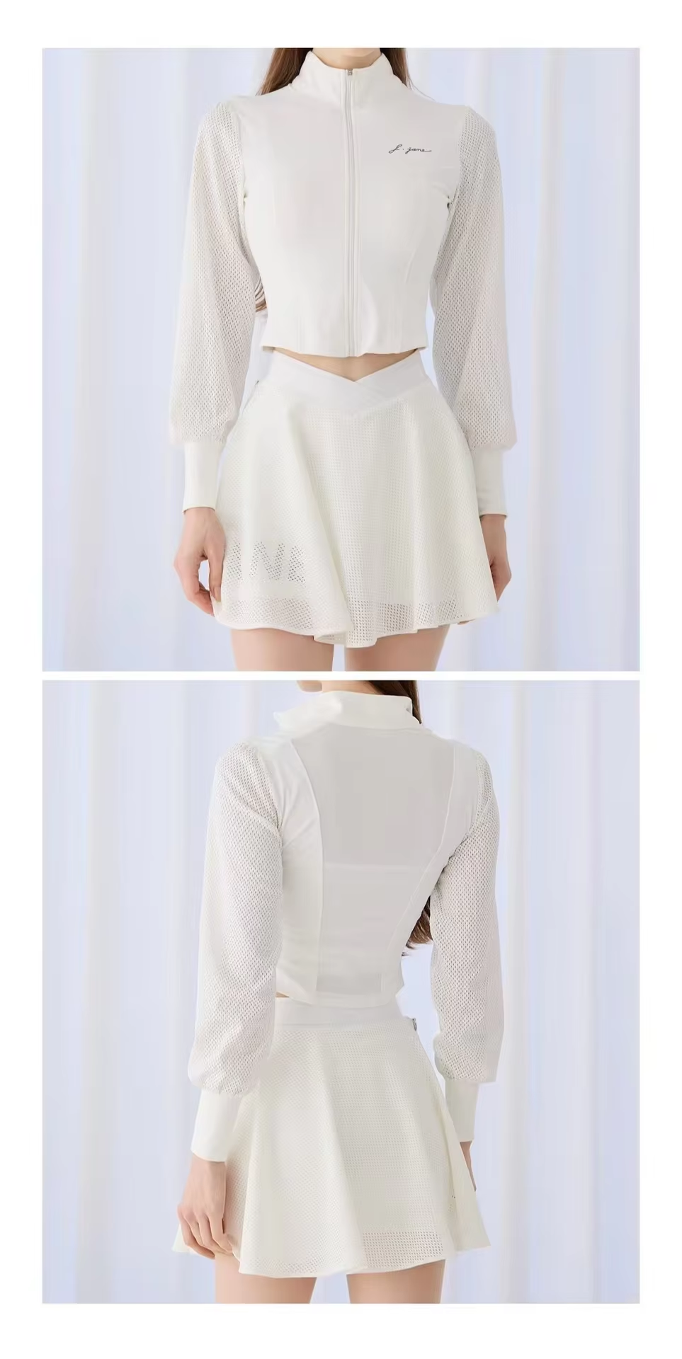 Women Custom Outdoor Sun Protective Breathable Stand Collar Long Sleeve Pickleball Jackets Retro Slim Fit Quick Dry