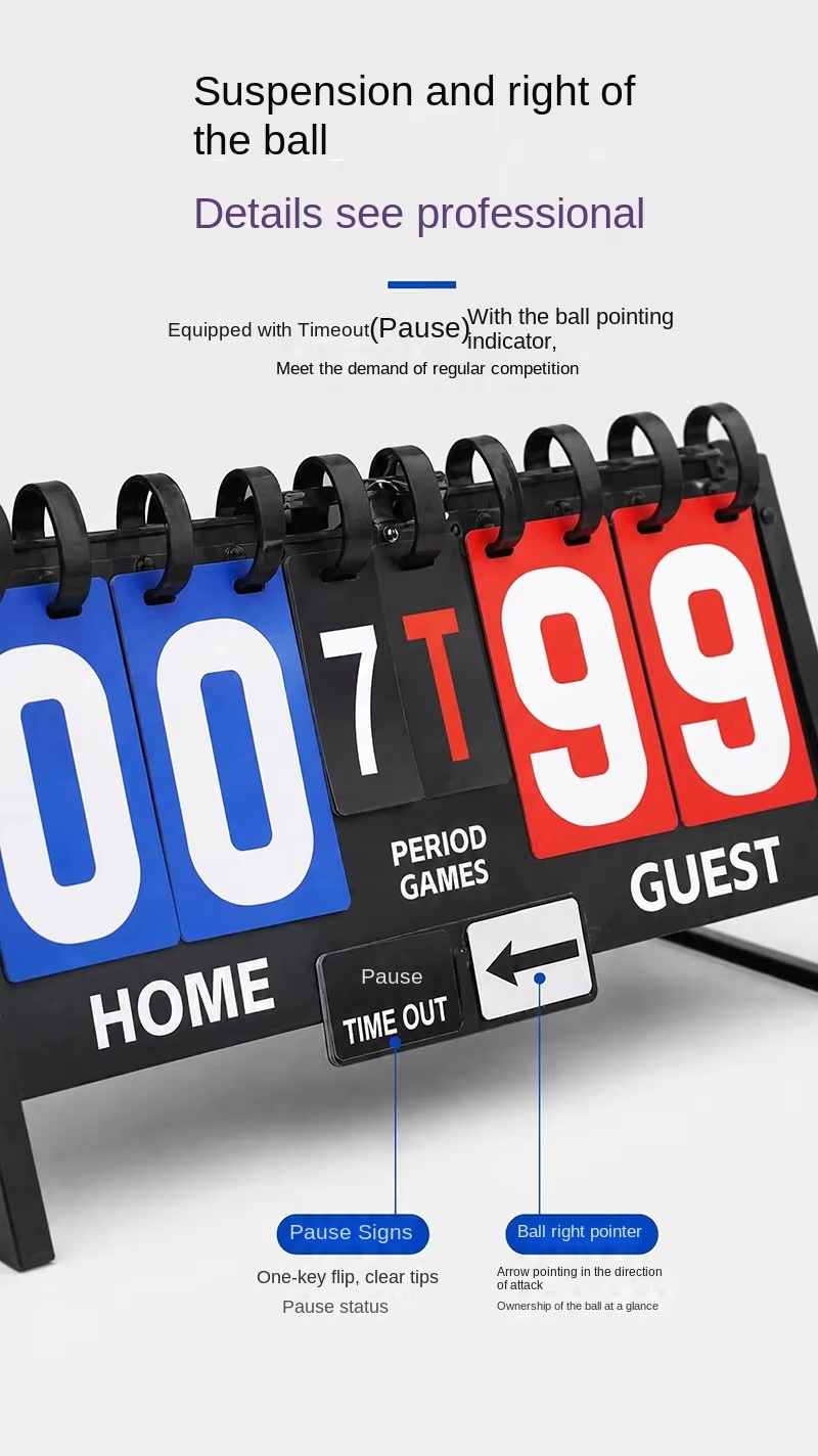 Portable Flip Scoreboard – Manual Multi-Sport Score Display for Basketball, Volleyball