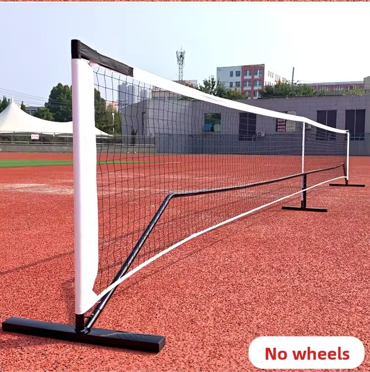 Portable Wheeled Pickleball Net System with Custom Logo Option for Outdoor, Backyard