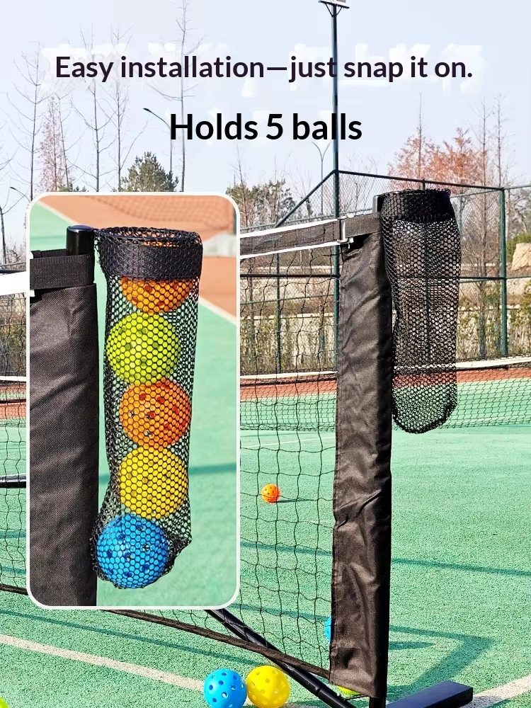 Portable Wheeled Pickleball Net System with Custom Logo Option for Outdoor, Backyard