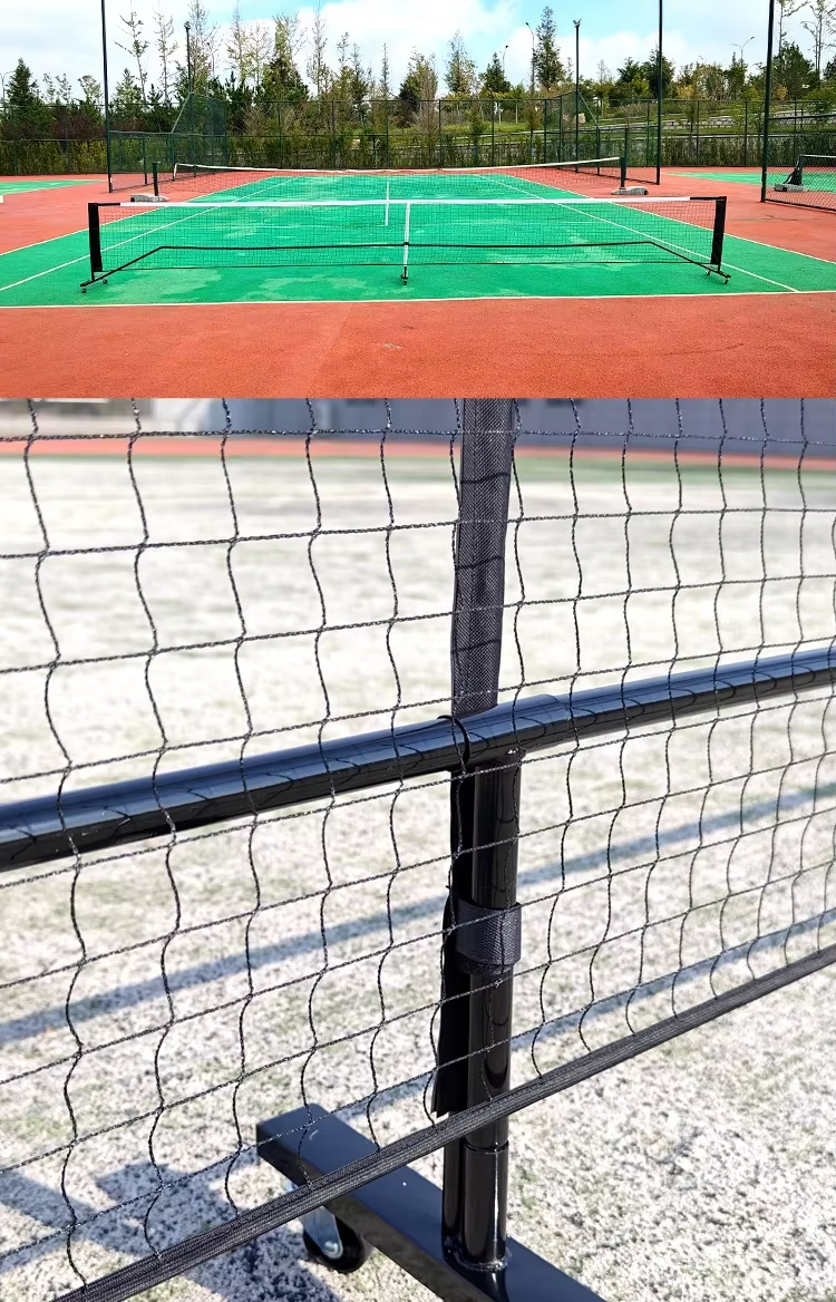Portable Wheeled Pickleball Net System with Custom Logo Option for Outdoor, Backyard