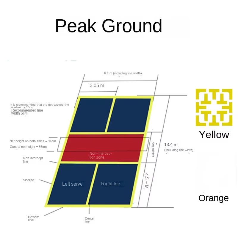 Pickleball Court Boundary Marking Line Set – Portable Referee Bounds Indicator with Precise Layout