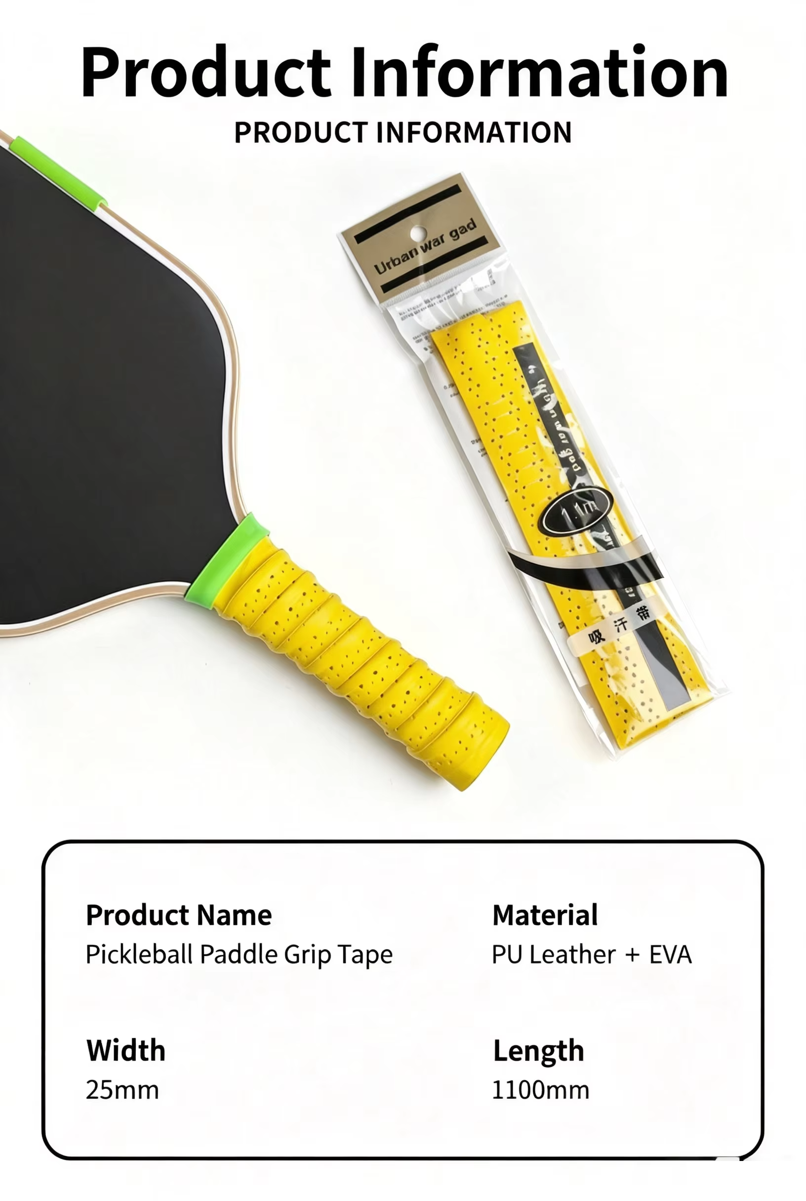 Pickleball Racket Grip Tape – Keel Overgrip Sweat-Absorbing Anti-Slip Handle Wrap 13 Colors