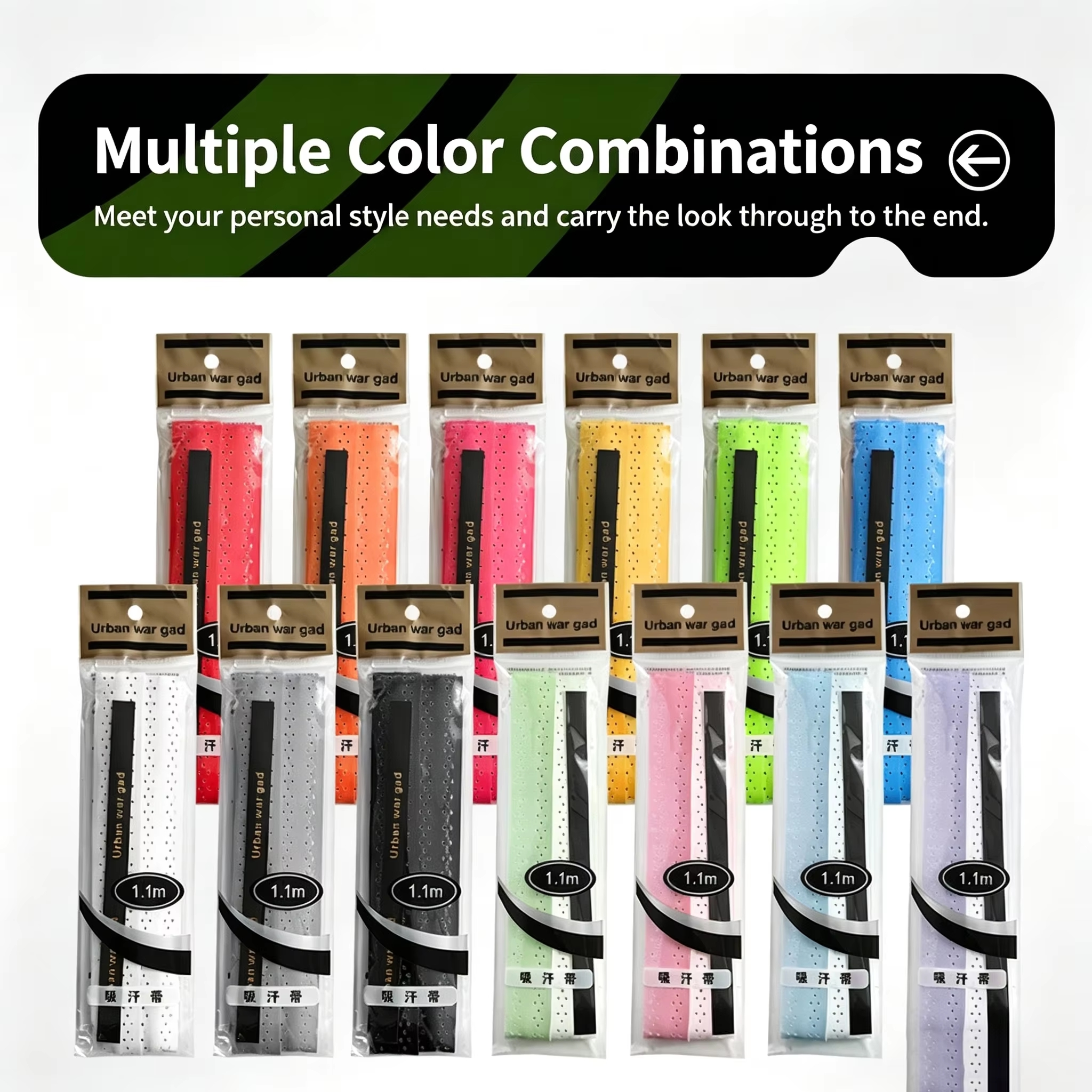 Pickleball Racket Grip Tape – Keel Overgrip Sweat-Absorbing Anti-Slip Handle Wrap 13 Colors