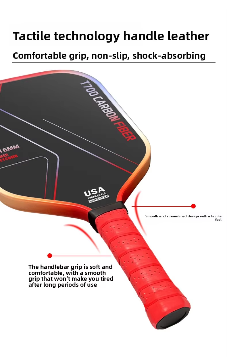 T700 Carbon Fiber Pickleball Paddle Set – 2 Rackets with Honeycomb Core, Carry Bag and 4 Balls Bundle