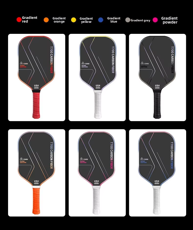 T700 Carbon Fiber Pickleball Paddle Set – 2 Rackets with Honeycomb Core, Carry Bag and 4 Balls Bundle