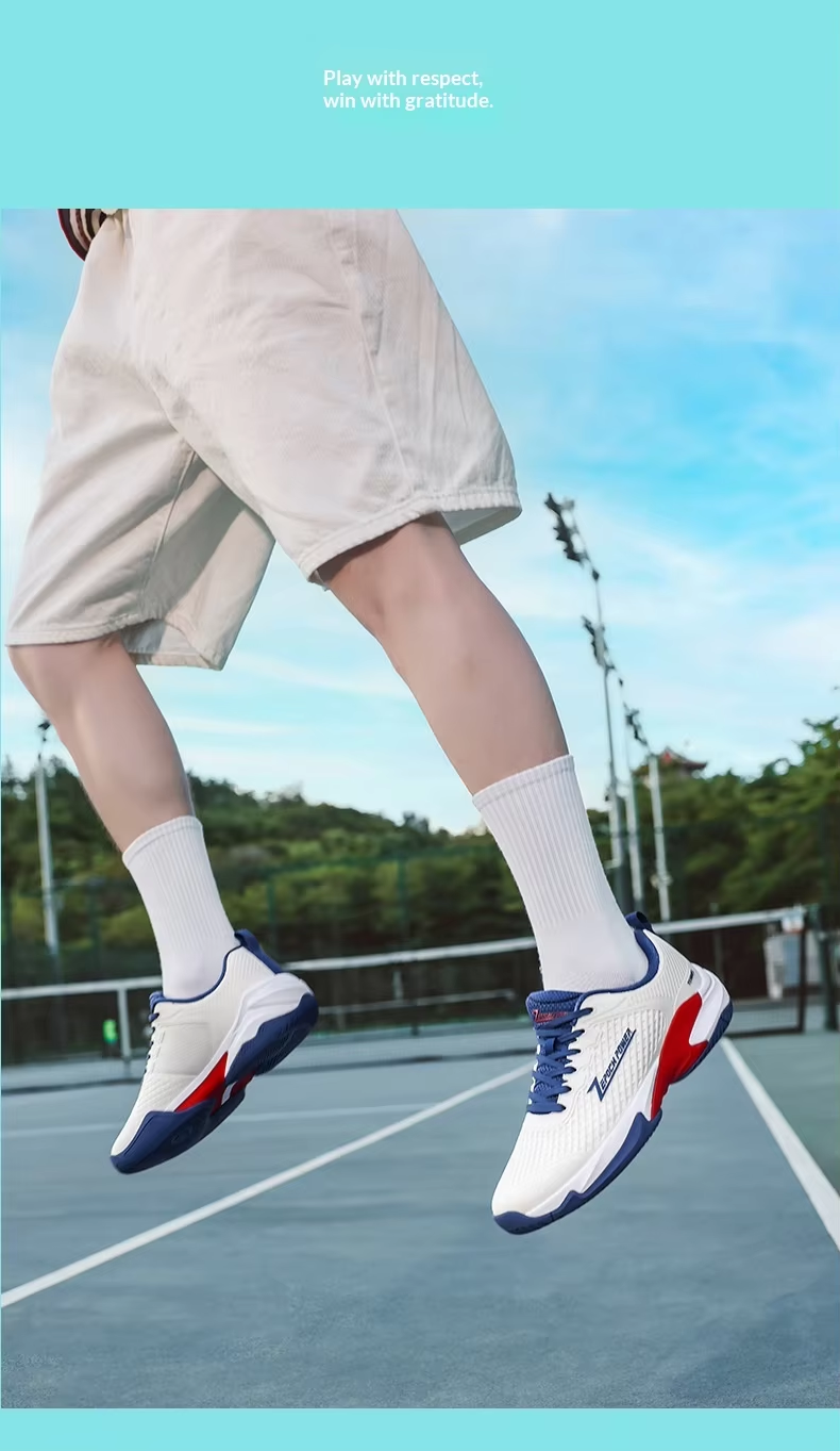 Unisex Pickleball Tennis Court Shoes - Breathable Non-Slip TPU Mesh with EVA Shock Absorbing Midsole