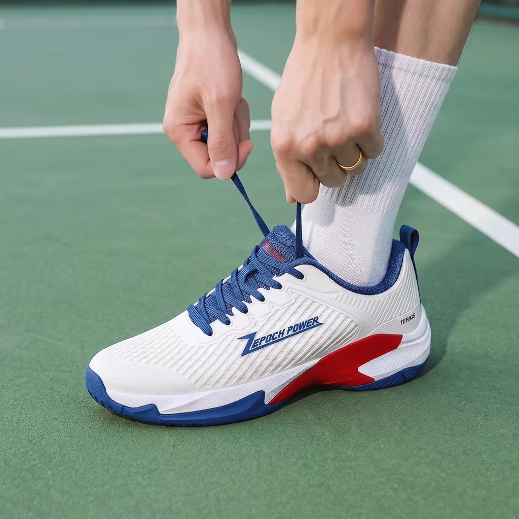 Unisex Pickleball Tennis Court Shoes - Breathable Non-Slip TPU Mesh with EVA Shock Absorbing Midsole