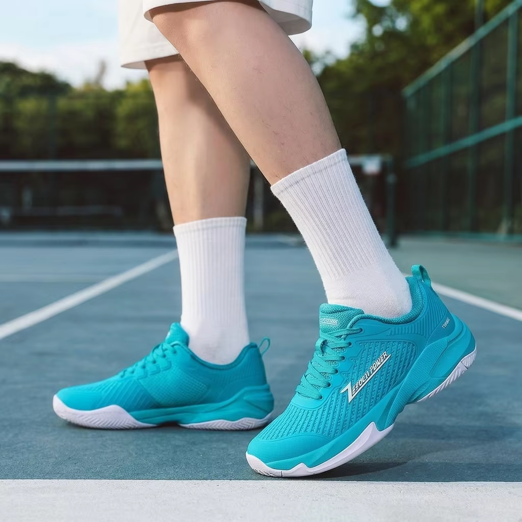 Unisex Pickleball Tennis Court Shoes - Breathable Non-Slip TPU Mesh with EVA Shock Absorbing Midsole