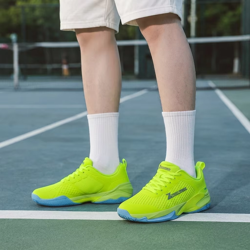 Unisex Pickleball Tennis Court Shoes - Breathable Non-Slip TPU Mesh with EVA Shock Absorbing Midsole