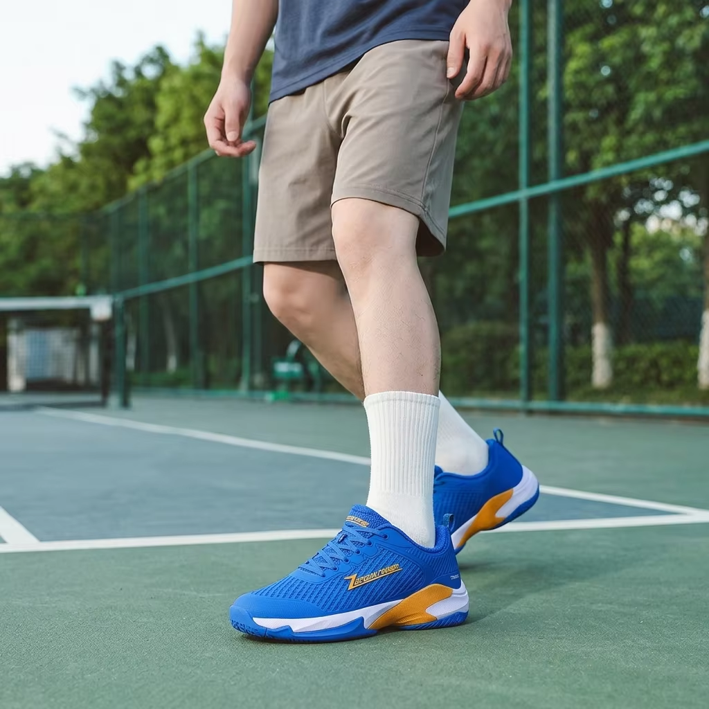 Unisex Pickleball Tennis Court Shoes - Breathable Non-Slip TPU Mesh with EVA Shock Absorbing Midsole