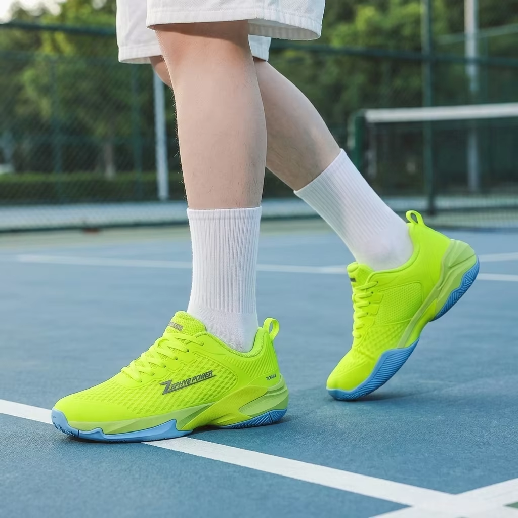 Unisex Pickleball Tennis Court Shoes - Breathable Non-Slip TPU Mesh with EVA Shock Absorbing Midsole