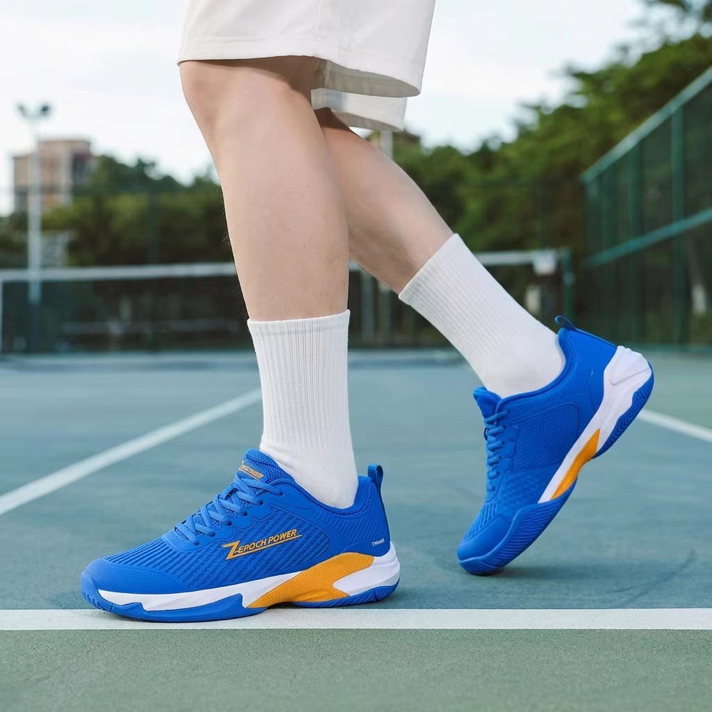 Unisex Pickleball Tennis Court Shoes - Breathable Non-Slip TPU Mesh with EVA Shock Absorbing Midsole