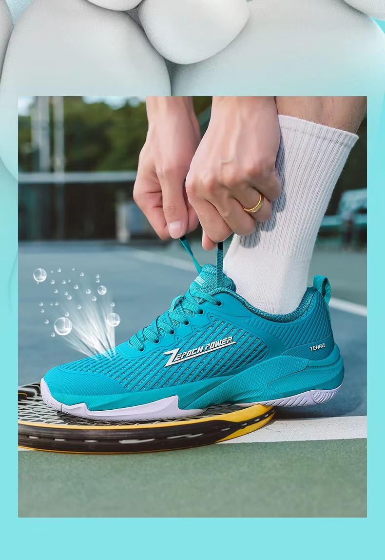 Unisex Pickleball Tennis Court Shoes - Breathable Non-Slip TPU Mesh with EVA Shock Absorbing Midsole