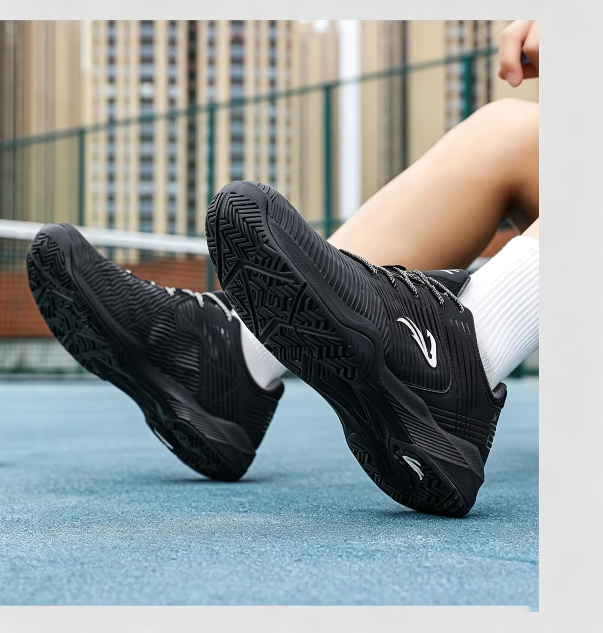 Unisex Pickleball Tennis Court Shoes with Carbon Plate - Non-Marking Rubber Sole Shock-Absorbing Midsole