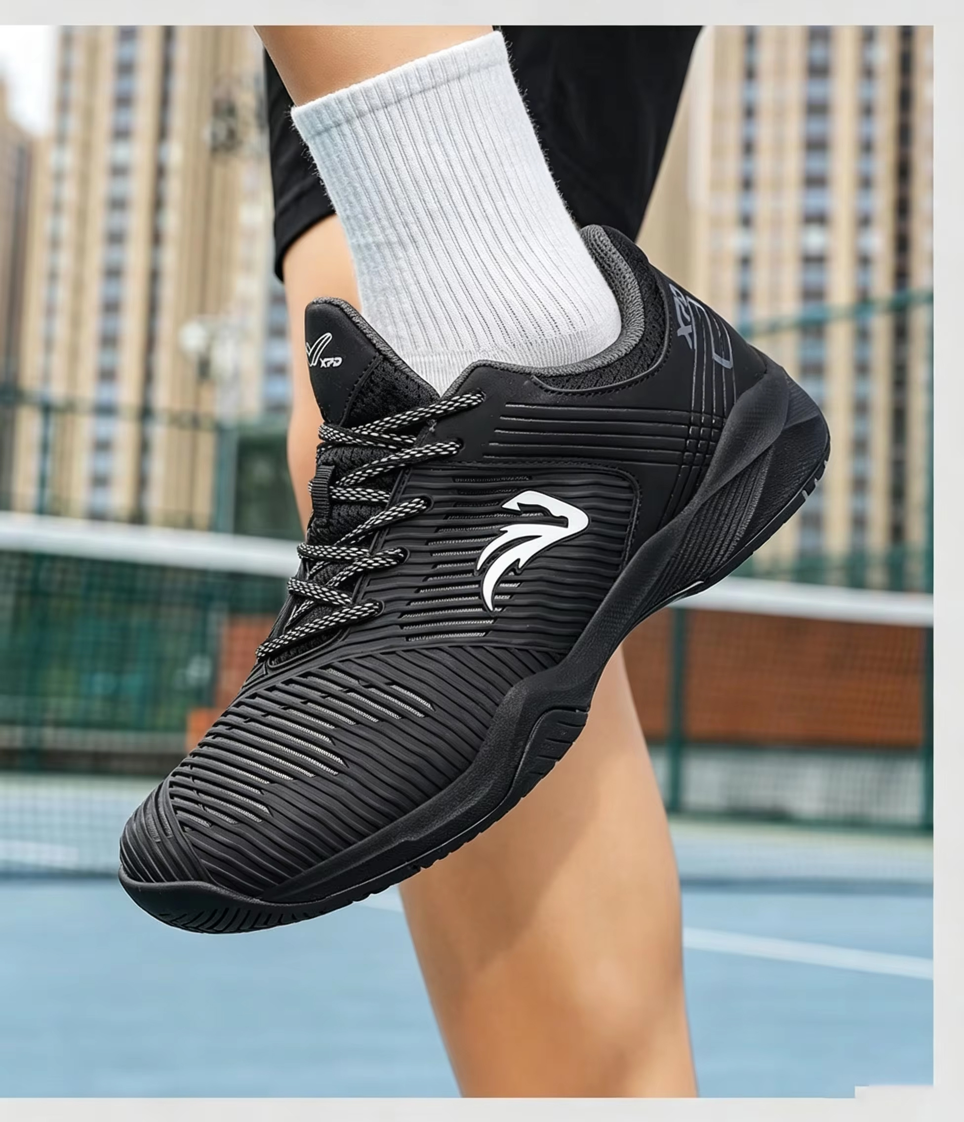 Unisex Pickleball Tennis Court Shoes with Carbon Plate - Non-Marking Rubber Sole Shock-Absorbing Midsole