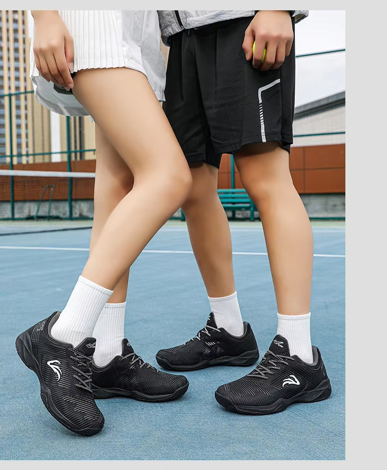 Unisex Pickleball Tennis Court Shoes with Carbon Plate - Non-Marking Rubber Sole Shock-Absorbing Midsole
