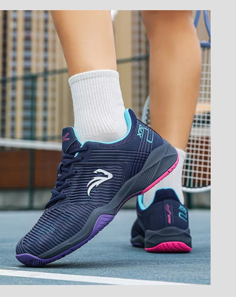 Unisex Pickleball Tennis Court Shoes with Carbon Plate - Non-Marking Rubber Sole Shock-Absorbing Midsole