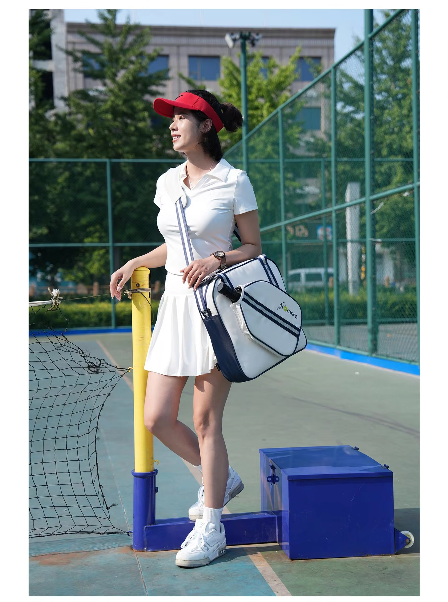 Waterproof Pickleball Bag - Oxford Cloth Shoulder Bag Fits 2 Paddles with Multi-Pocket Storage