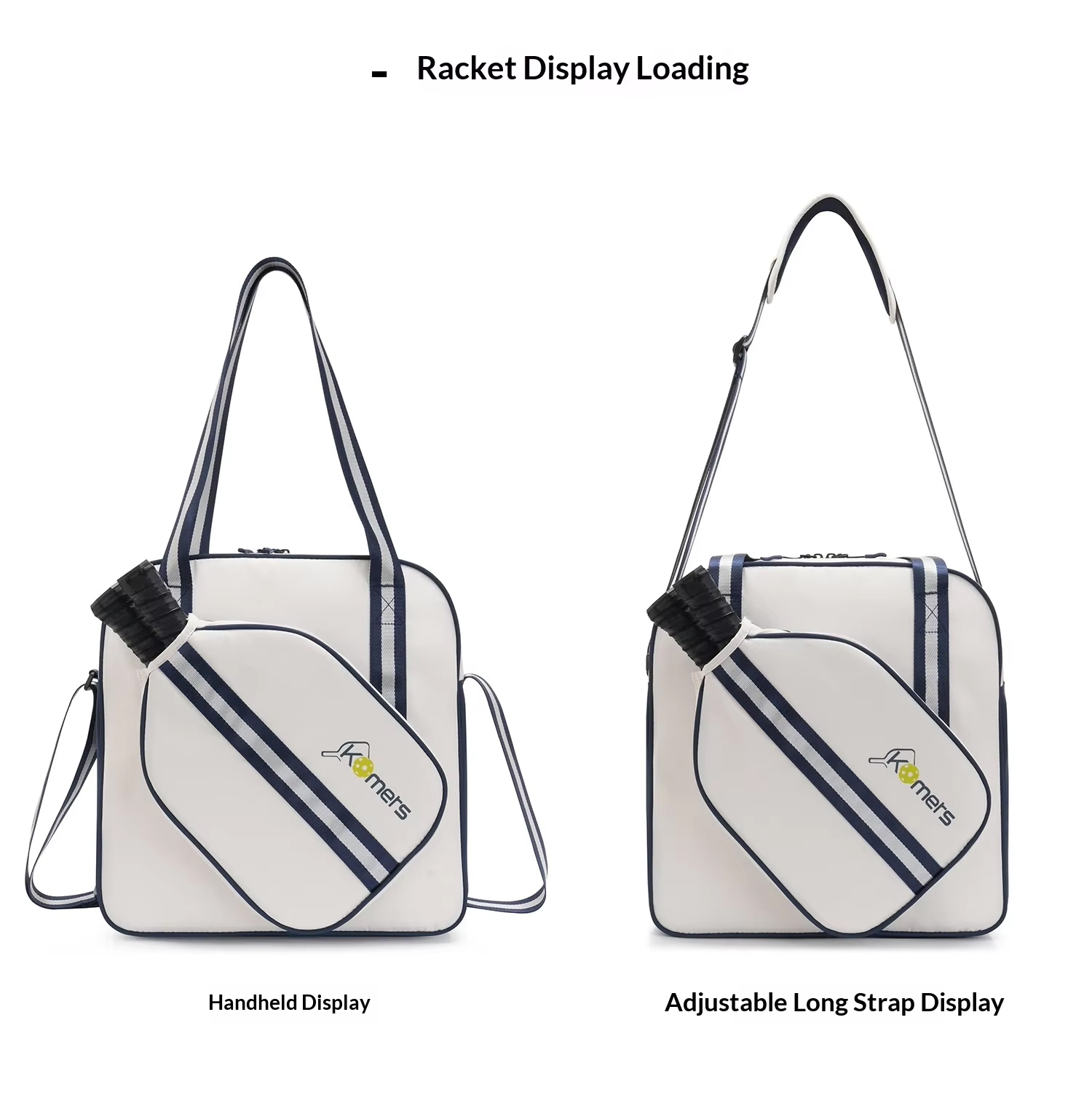 Waterproof Pickleball Bag - Oxford Cloth Shoulder Bag Fits 2 Paddles with Multi-Pocket Storage